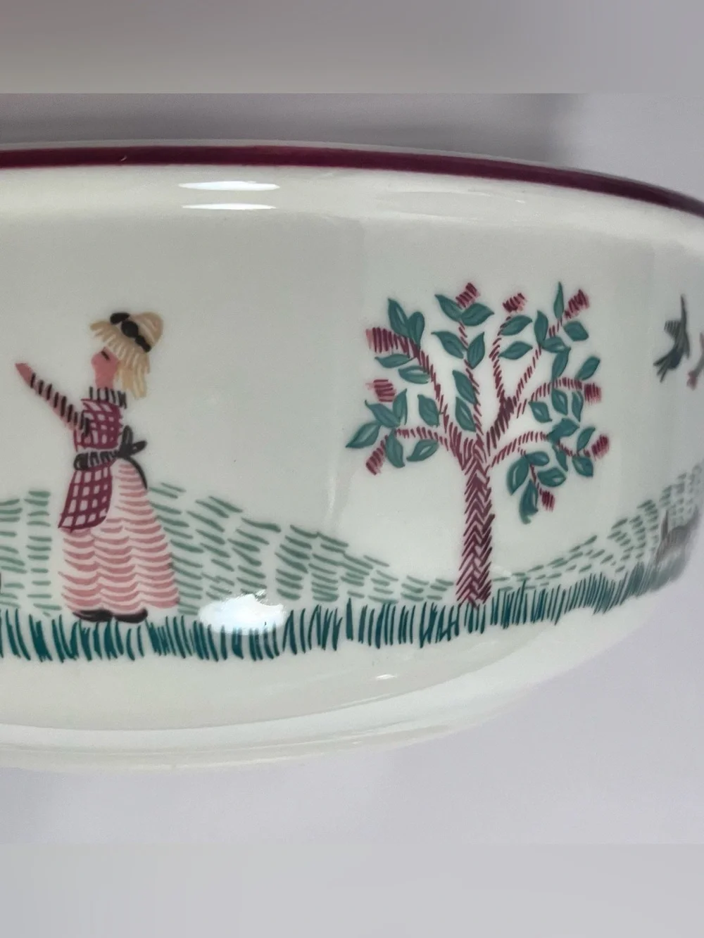 2 VILLEROY & BOCH American Sampler SOUP-CEREAL BOWLS / Vintage 1980s / RARE